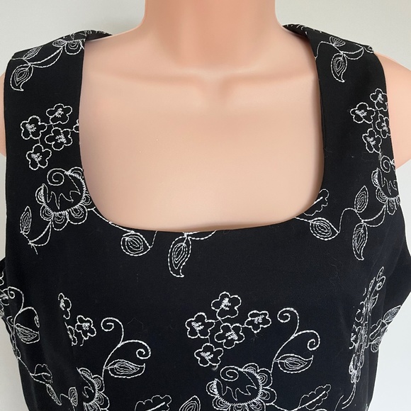 Shift Dress Black/White Made in Canada by Jolibel Size 10 - Picture 5 of 9